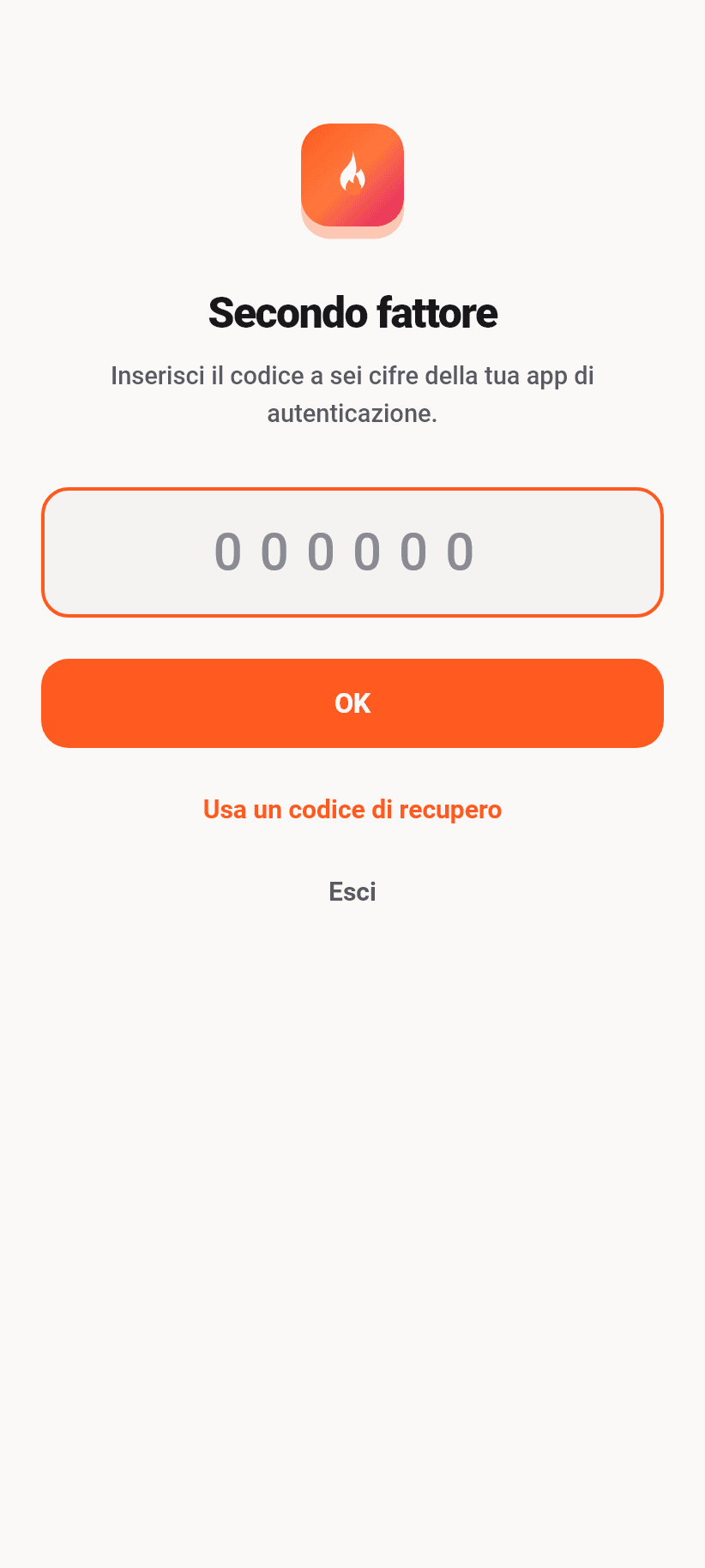 L'applicazione in breve: Password, secondo fattore e sessioni