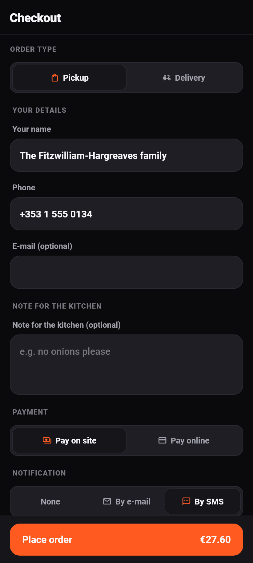 The app for guests: Checkout