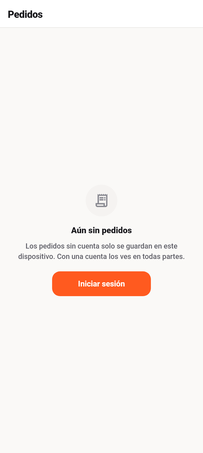 La aplicación para clientes: Mis pedidos