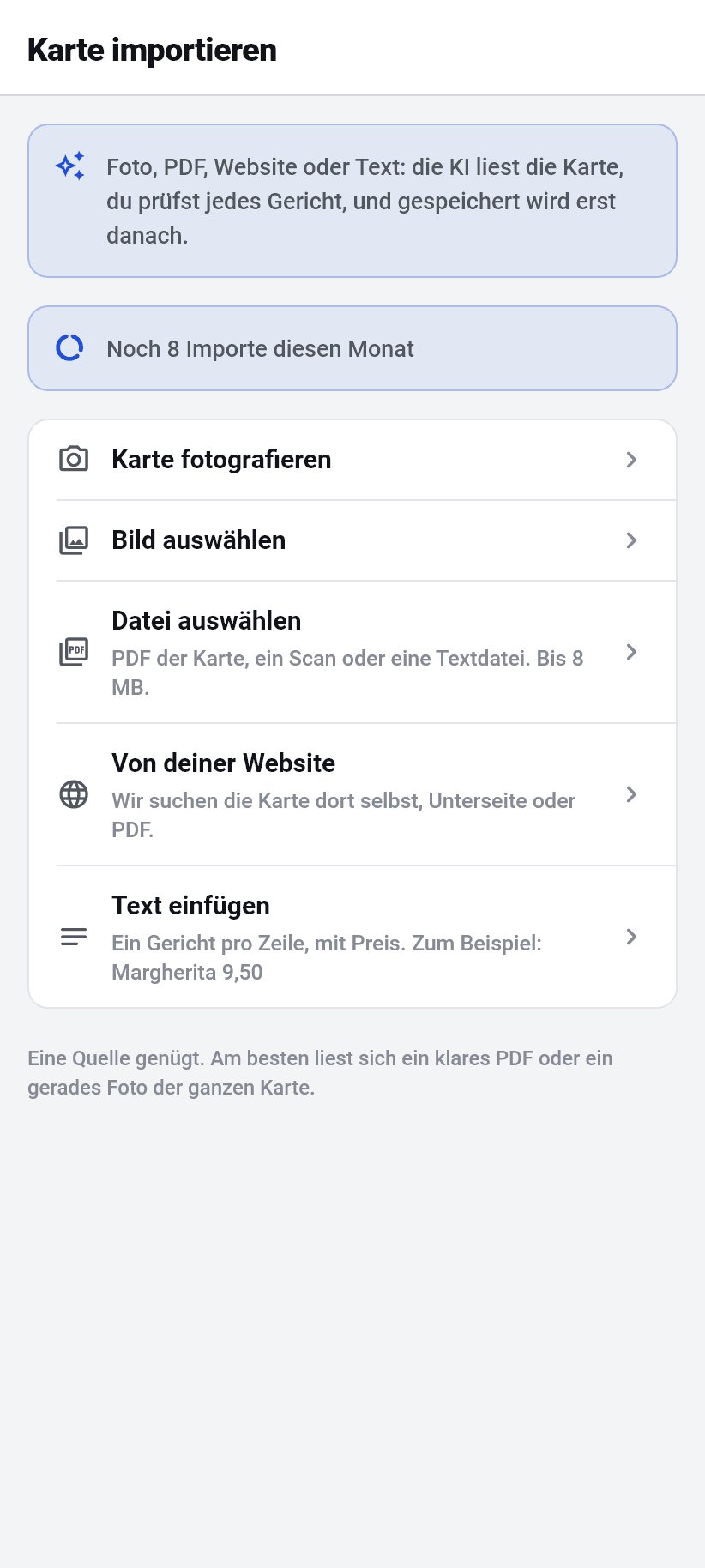 Die App für den Betrieb: Die Karte einlesen