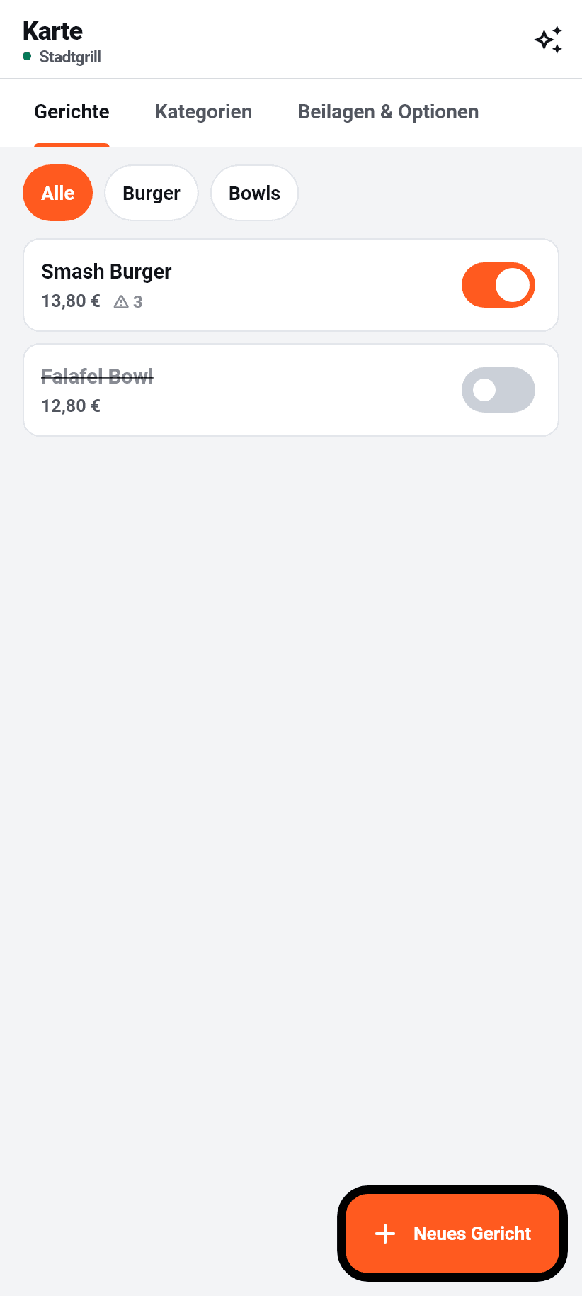 Die App für den Betrieb: Karte