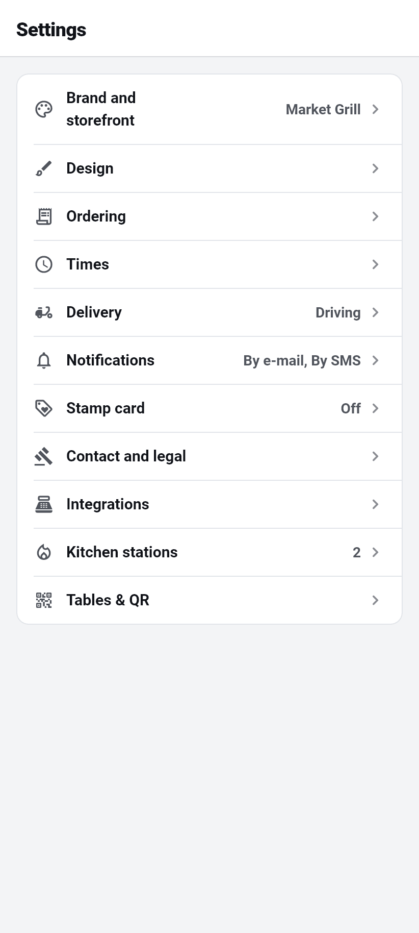 Settings in the app: Where they are