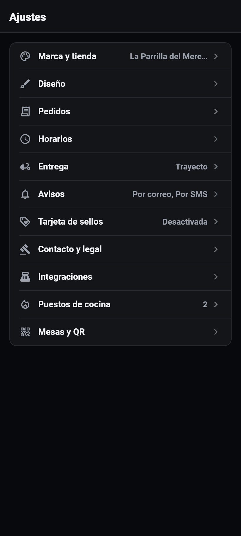 Los ajustes en la aplicación: Dónde están