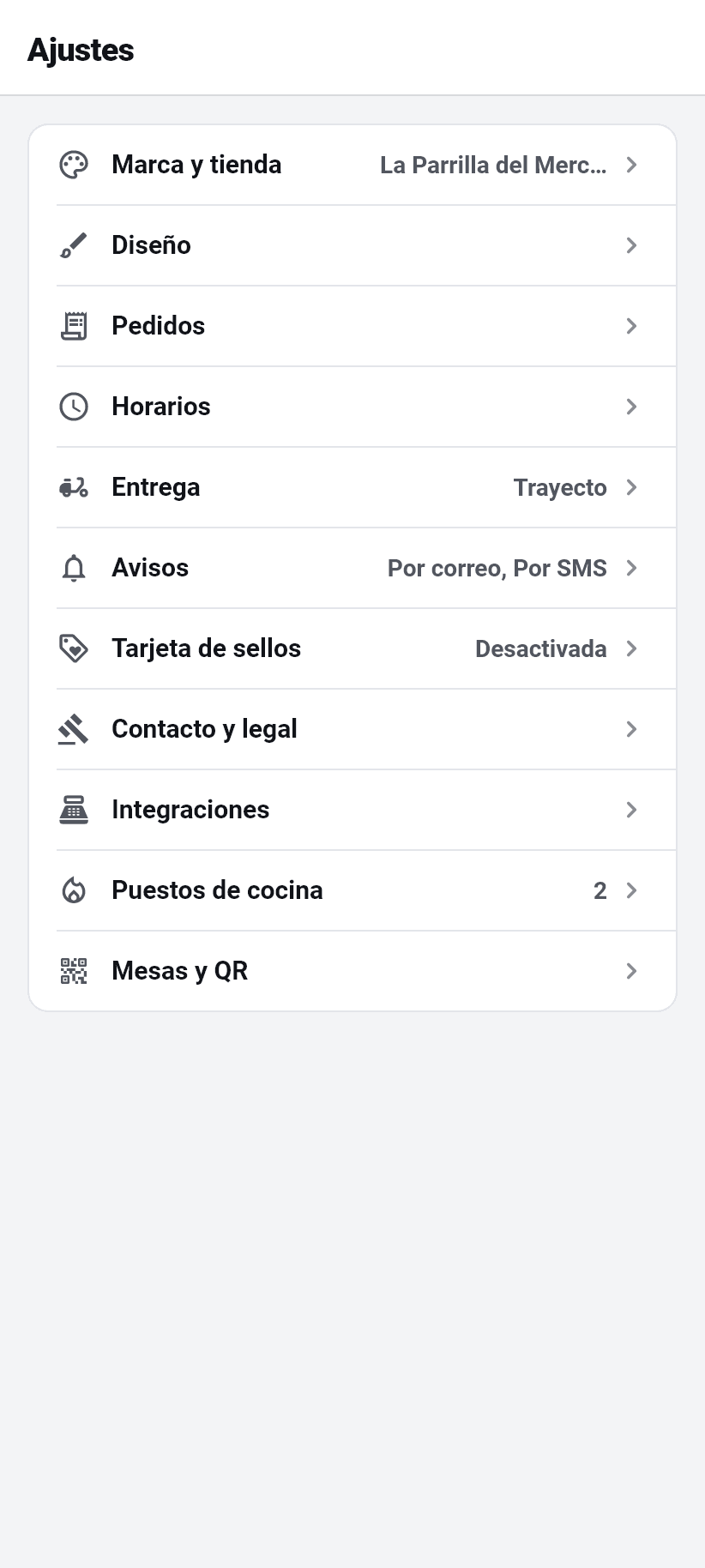 Los ajustes en la aplicación: Dónde están