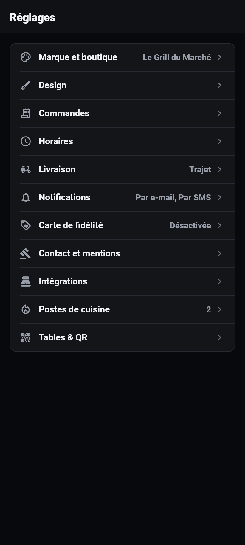 Les réglages dans l'application: Où ils se trouvent
