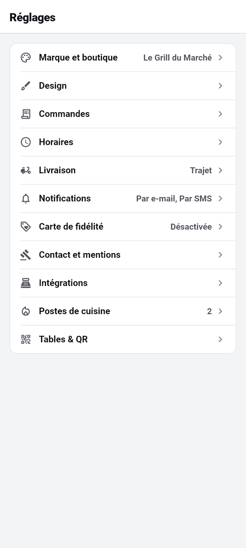 Les réglages dans l'application: Où ils se trouvent
