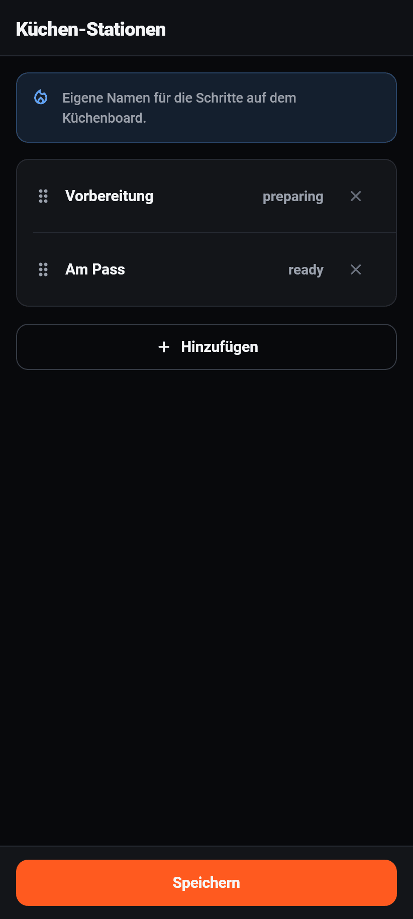 Einstellungen in der App: Deine Stände