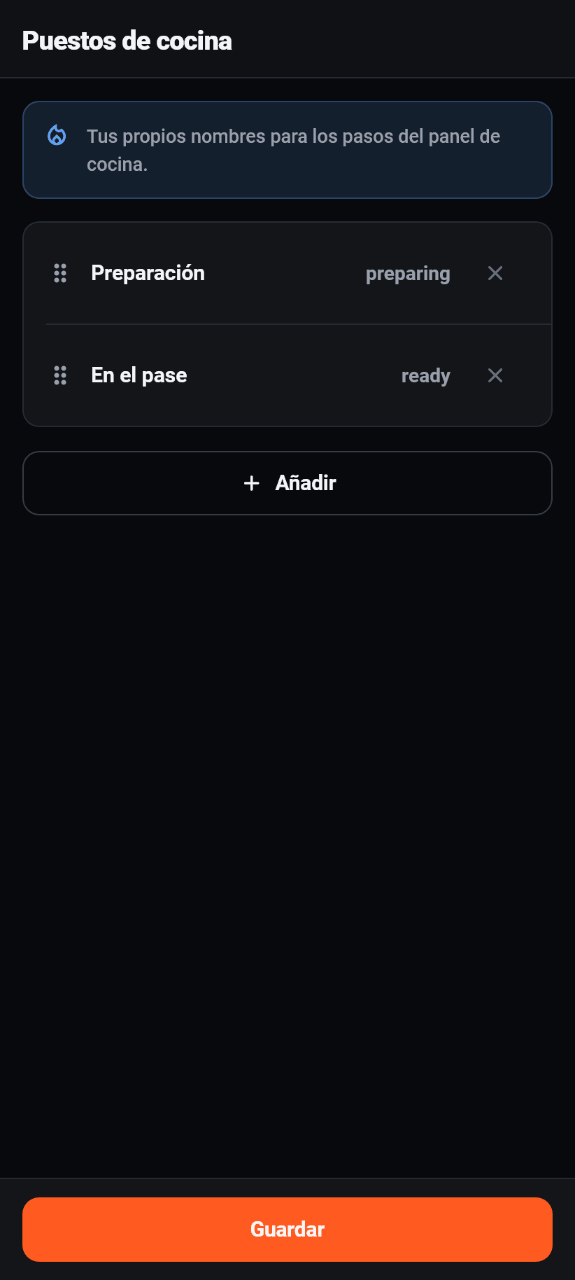 Los ajustes en la aplicación: Tus estados