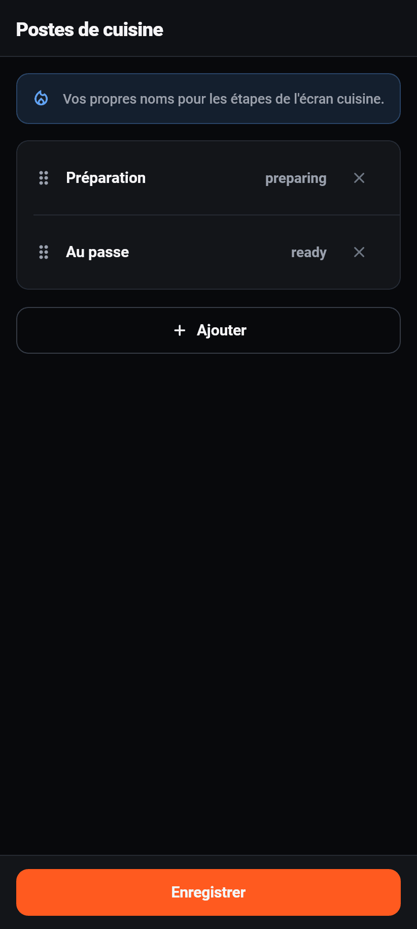 Les réglages dans l'application: Vos statuts